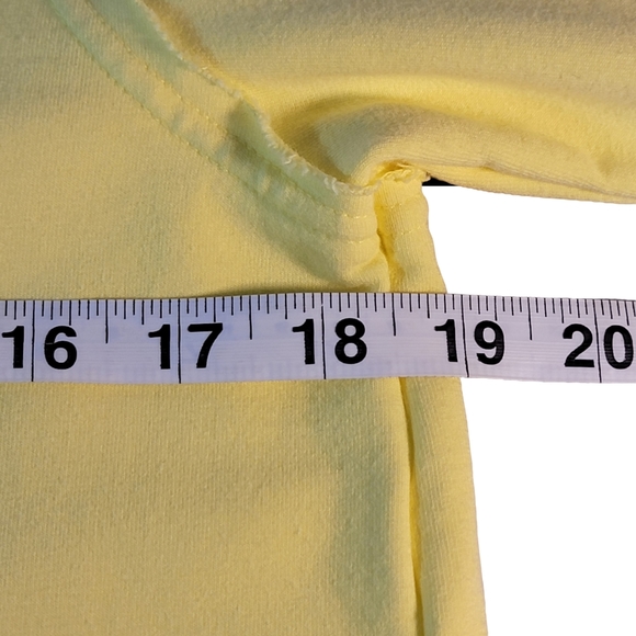 Neon Buddha Yellow Bohemian Coastal Ruffle Hem Top Women's Size Petite Small - Picture 12 of 14